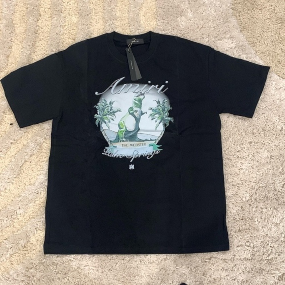 Mike Amiri Black T-Shirt ‘Palm Springs” Men’s Large Tee
